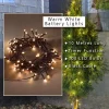 LED battery Christmas string lights with 100 warm white LEDs for indoor and outdoor use