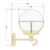 1L Globe Outdoor Lantern Wall Light