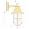 1L Outdoor Lantern Wall Light