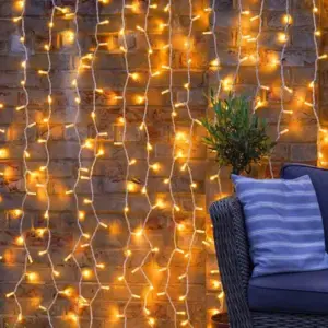 6Mtr LED Curtain Lights PVC Cable For Weddings and Christmas Decorations