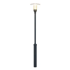 Lamp post light in matt black finish made from aluminium