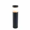 Garden bollard light in black coated finish made from aluminium