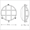 Round Coastal Wall Light Dimensions