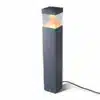 Cube shape bollard light in graphite colour