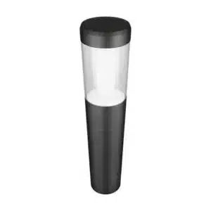 A 50cm high bollard light in grey lantern design