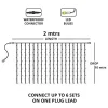 LED Curtain Lights 10M Ice White and Warm White Measurements