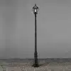 Lamp post light in matt black finish made from aluminium