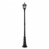 Lamp post light in matt black finish made from aluminium