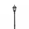 Lamp post light in matt black finish made from aluminium