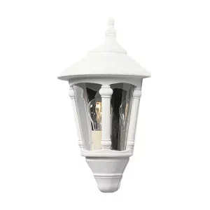 Matt White Flush Outdoor Wall Light