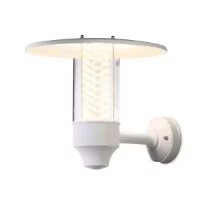 Matt White Up Outdoor Wall Light