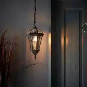 Matt Black Outdoor Hanging Lantern | Outdoor Lanterns