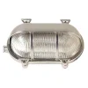 Oval Eyelid Outdoor Wall Light Nickel