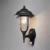 PIR Matt Black Outdoor Wall Light