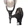 PIR Matt Black Outdoor Wall Light