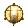 Round Bulkhead Solid Brass Coastal Wall Light