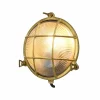 Round Bulkhead Solid Brass Coastal Wall Light