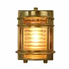 Solid Brass Ribbed Glass Coastal Light