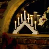 7 Lights White Wooden Candlebridge Arch