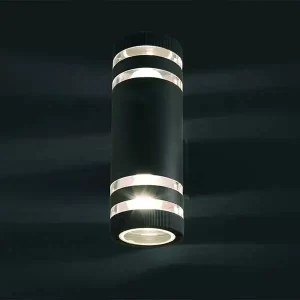 2L Black Outdoor Wall Light