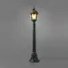 Garden lamp post light in antique brass finish