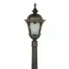 Garden lamp post light in antique brass finish