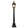 Garden lamp post light in antique brass finish