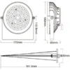 Dimensions of 25W smart garden floodlight