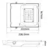 Dimensions of 30W smart garden floodlight