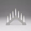 7 Lights Battery Operated Candlestick Grey