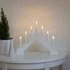 7 Lights Battery Operated Candlestick Grey