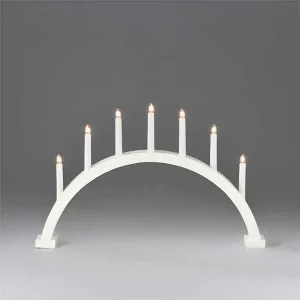 7 Lights Candlestick White