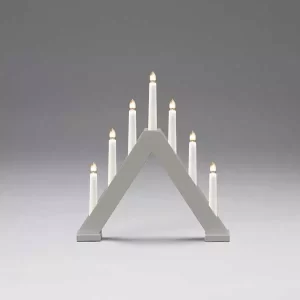 7 Lights Candlestick Matt Grey