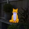 LED Acrylic Sitting Fox 40CM Outdoor Décor Feature