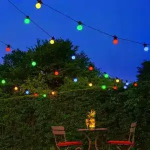 20 LED Multi Coloured Festoon Party Lights For Indoor & Outdoor Use