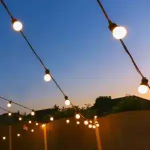 20 LED opal warm white festoon party lights for indoor and outdoor use