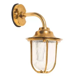 Brass Down Outdoor Wall Light