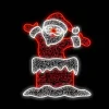 LED Santa in Chimney 2D Christmas Decor