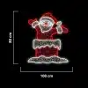 LED Santa in Chimney 2D Christmas Decor