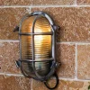 Nickel Oval Outdoor Wall Light