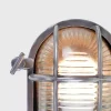 Nickel Oval Outdoor Wall Light