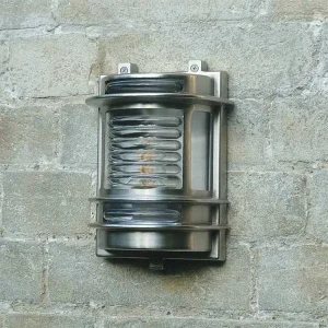 Nickel Plated Outdoor Coastal Wall Light