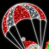 Santa on Parachute 2D Christmas Decor