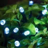 Ice white LED battery operated Christmas string lights with 100 LEDs for indoor and outdoor use