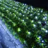 Ice white outdoor Christmas net lights in 2m x 2m size, feature 200 LED