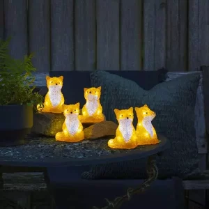 LED Acrylic Foxes Outdoor Christmas Decoration