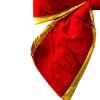 Red Velvet With Gold Trim Christmas Bow 30CM