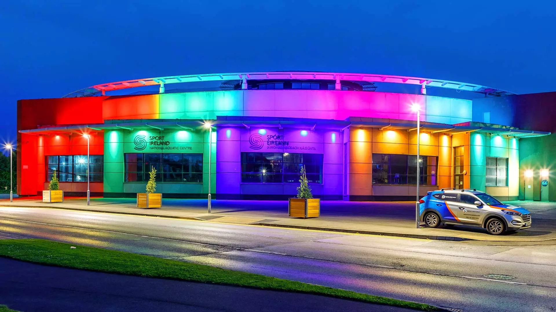 National Aquatic Centre Outdoor Colour Changing Lights