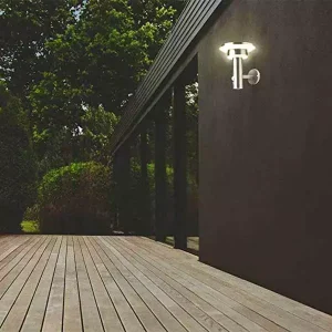 Double Circle Solar Outdoor Wall Light