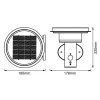 Double Circle Solar Outdoor Wall Light